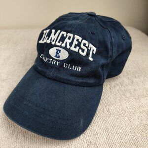 Vintage ELMCREST COUNTRY CLUB Hat Strapback Adjustable Dad Cap Blue Golf MASS
